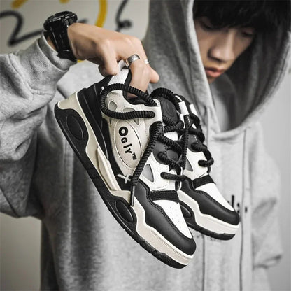 Skateboard Sneakers for Men Design Thick Lace Up Korean Version Platform Men Shoes Vulcanized Shoes Comfort Men's Walking Shoe - 𝐝𝐮𝐯𝐥𝐚𝐬𝐡𝐨𝐩.𝐜𝐨𝐦