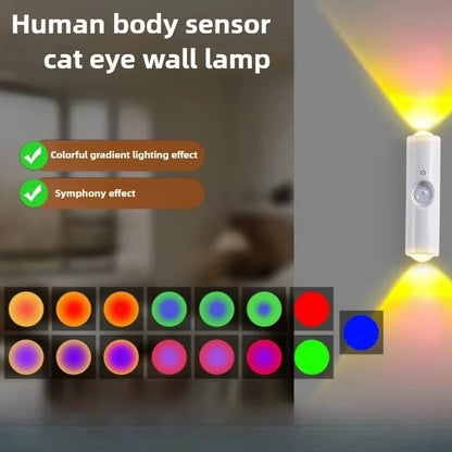Smart RGB Gradient Night Light Magnetic Motion Sensor Rechargeable Wall Lamp for Bedroom Bathroom Closet Garden Home Decor - 𝐝𝐮𝐯𝐥𝐚𝐬𝐡𝐨𝐩.𝐜𝐨𝐦