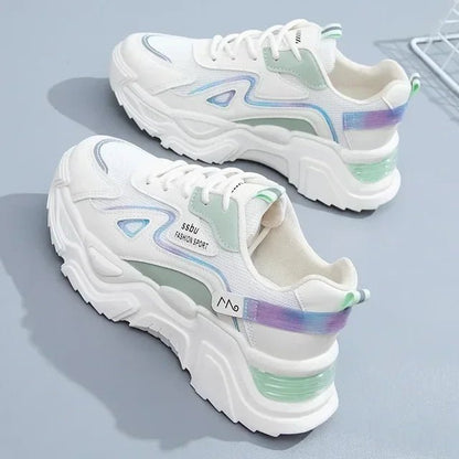 Sneakers Women Platform Flat Shoes Woman Shoes Green Casual Trainers Ladies Chunky Sneakers Women Shoes - 𝐃𝐔𝐕𝐋𝐀𝐒𝐇𝐎𝐏