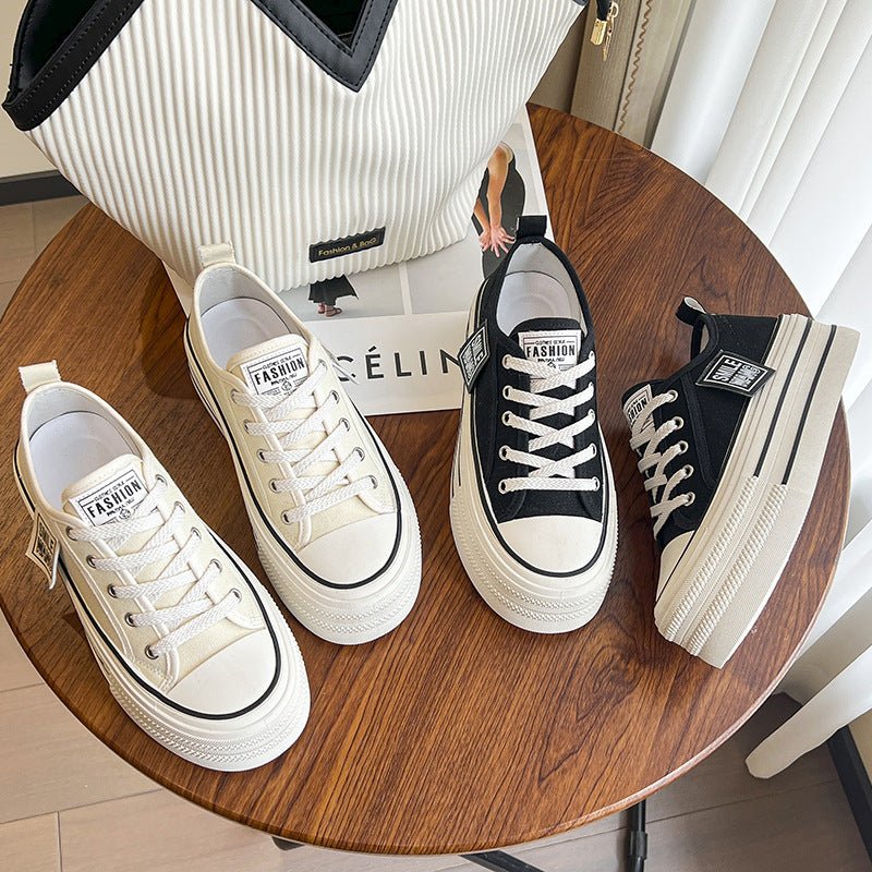 Sponge cake versatile breathable sports casual white shoes retro board shoes - 𝐝𝐮𝐯𝐥𝐚𝐬𝐡𝐨𝐩.𝐜𝐨𝐦