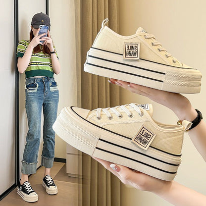 Sponge cake versatile breathable sports casual white shoes retro board shoes - 𝐝𝐮𝐯𝐥𝐚𝐬𝐡𝐨𝐩.𝐜𝐨𝐦