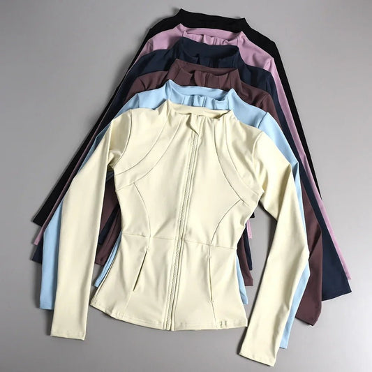 Sports Coat Women's Shirt Yoga Slim Long Sleeve Fast Running Thin Pilates Fitness Suit Top Clothing - 𝐝𝐮𝐯𝐥𝐚𝐬𝐡𝐨𝐩.𝐜𝐨𝐦