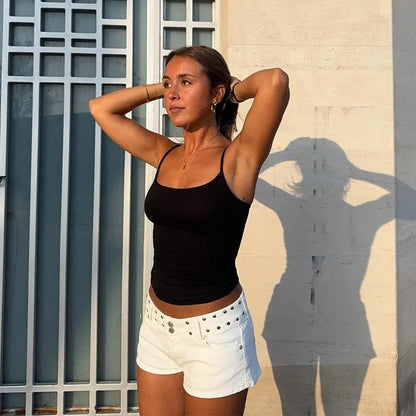 Street Women's Denim Shorts Pentagram Pattern Pocket Low Waist Slim Zipper Female Mini Jeans 2026 Spring Summer Chic Lady Shorts - 𝐝𝐮𝐯𝐥𝐚𝐬𝐡𝐨𝐩.𝐜𝐨𝐦