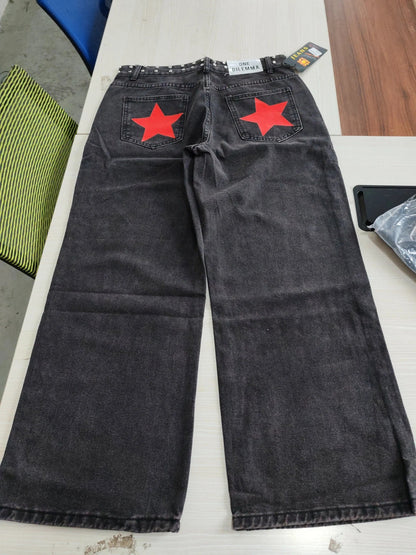 Street Women's Denim Shorts Pentagram Pattern Pocket Low Waist Slim Zipper Female Mini Jeans 2026 Spring Summer Chic Lady Shorts - 𝐃𝐔𝐕𝐋𝐀𝐒𝐇𝐎𝐏