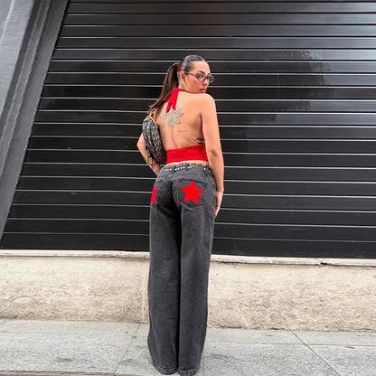 Street Women's Denim Shorts Pentagram Pattern Pocket Low Waist Slim Zipper Female Mini Jeans 2026 Spring Summer Chic Lady Shorts - 𝐃𝐔𝐕𝐋𝐀𝐒𝐇𝐎𝐏