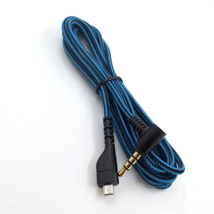 Suitable for Arctis 3 5 7 Sairui Ice Gaming Earphone Cable Blue Black Stripe Audio Cable - 𝐝𝐮𝐯𝐥𝐚𝐬𝐡𝐨𝐩.𝐜𝐨𝐦