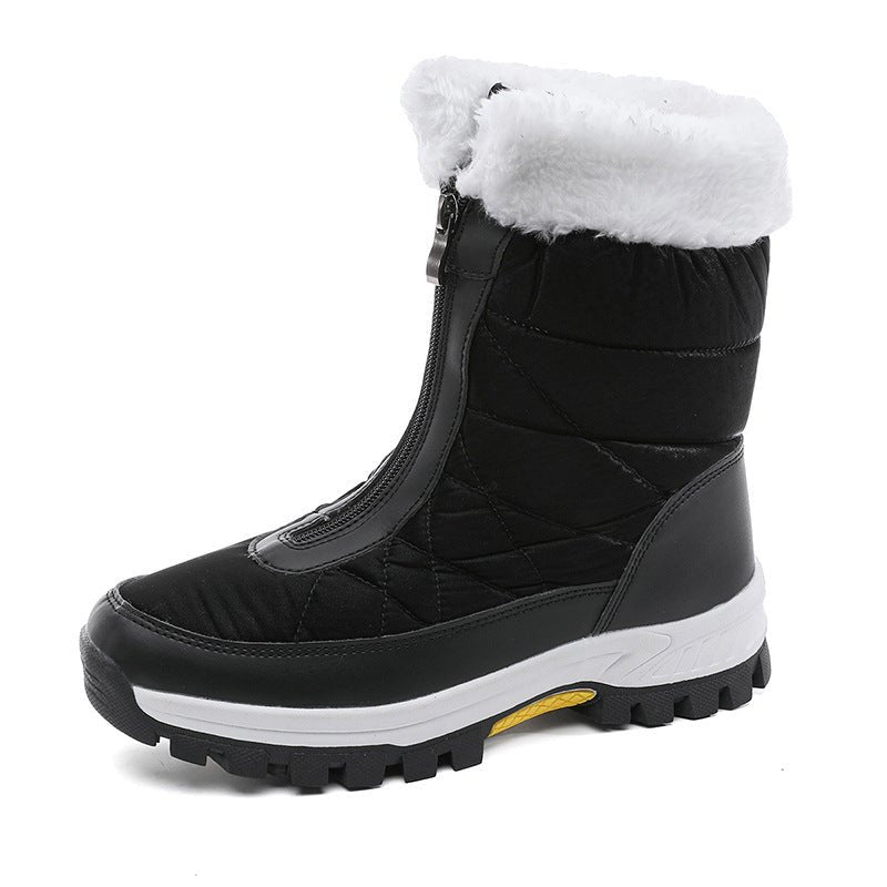 Thick and Warm Snow Boots with Velvet, Large Cotton Shoes - 𝐝𝐮𝐯𝐥𝐚𝐬𝐡𝐨𝐩.𝐜𝐨𝐦