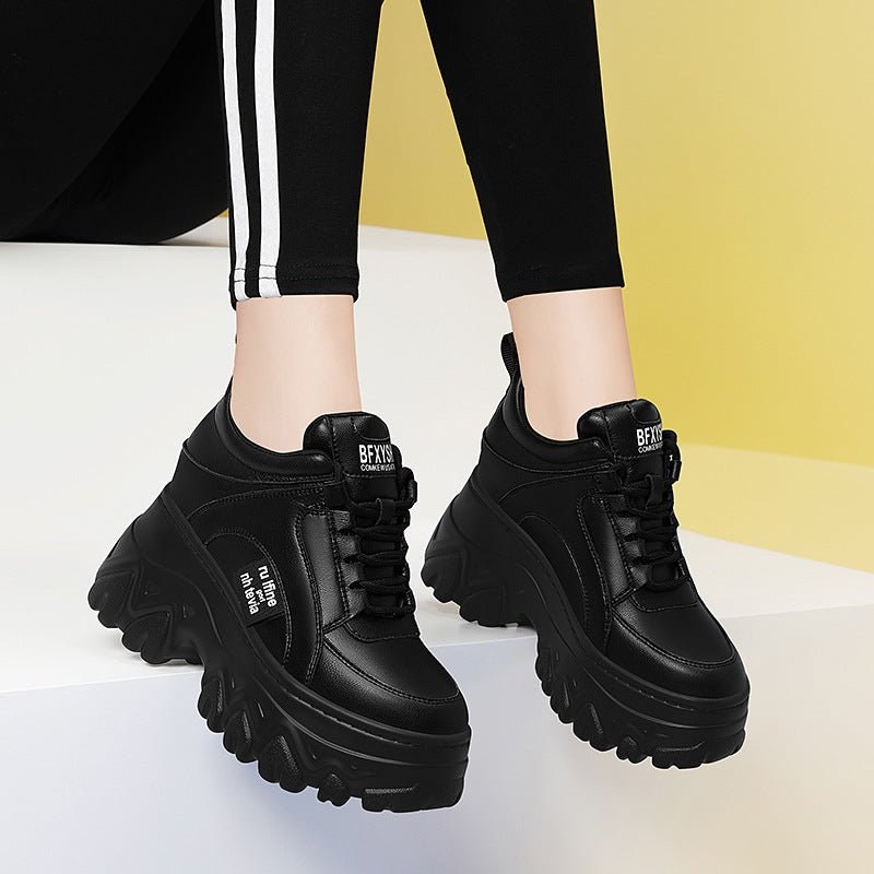 Thick soled height increasing dad shoes, casual women's shoes, Korean version trend - 𝐝𝐮𝐯𝐥𝐚𝐬𝐡𝐨𝐩.𝐜𝐨𝐦