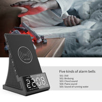 Three in one wireless charger Bluetooth speaker wireless charging alarm clock phone holder - 𝐃𝐔𝐕𝐋𝐀𝐒𝐇𝐎𝐏