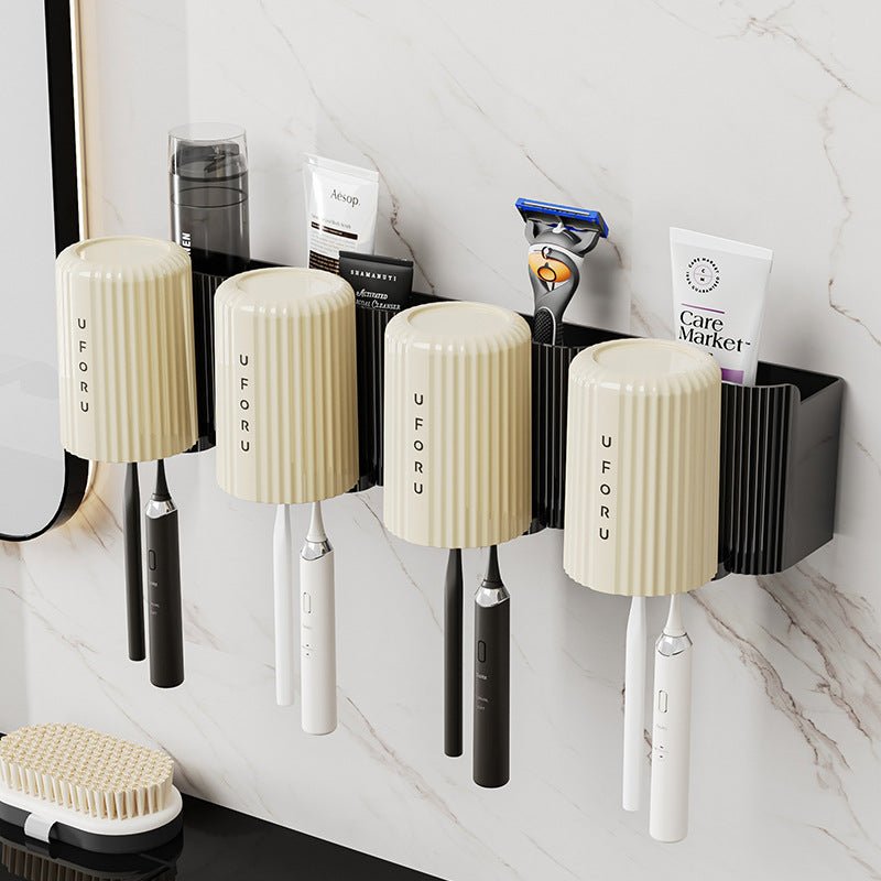 Toothbrush rack perforated free wall mounted bathroom mouthwash cup rack storage rack - 𝐝𝐮𝐯𝐥𝐚𝐬𝐡𝐨𝐩.𝐜𝐨𝐦
