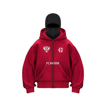 Trendy Fleece - lined Double Hood Unique Design Hoodie Unisex Loose Y2K Sweatshirt - 𝐝𝐮𝐯𝐥𝐚𝐬𝐡𝐨𝐩.𝐜𝐨𝐦