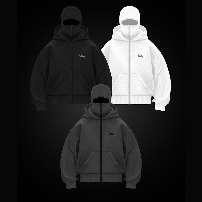 Trendy Fleece - lined Double Hood Unique Design Hoodie Unisex Loose Y2K Sweatshirt - 𝐝𝐮𝐯𝐥𝐚𝐬𝐡𝐨𝐩.𝐜𝐨𝐦
