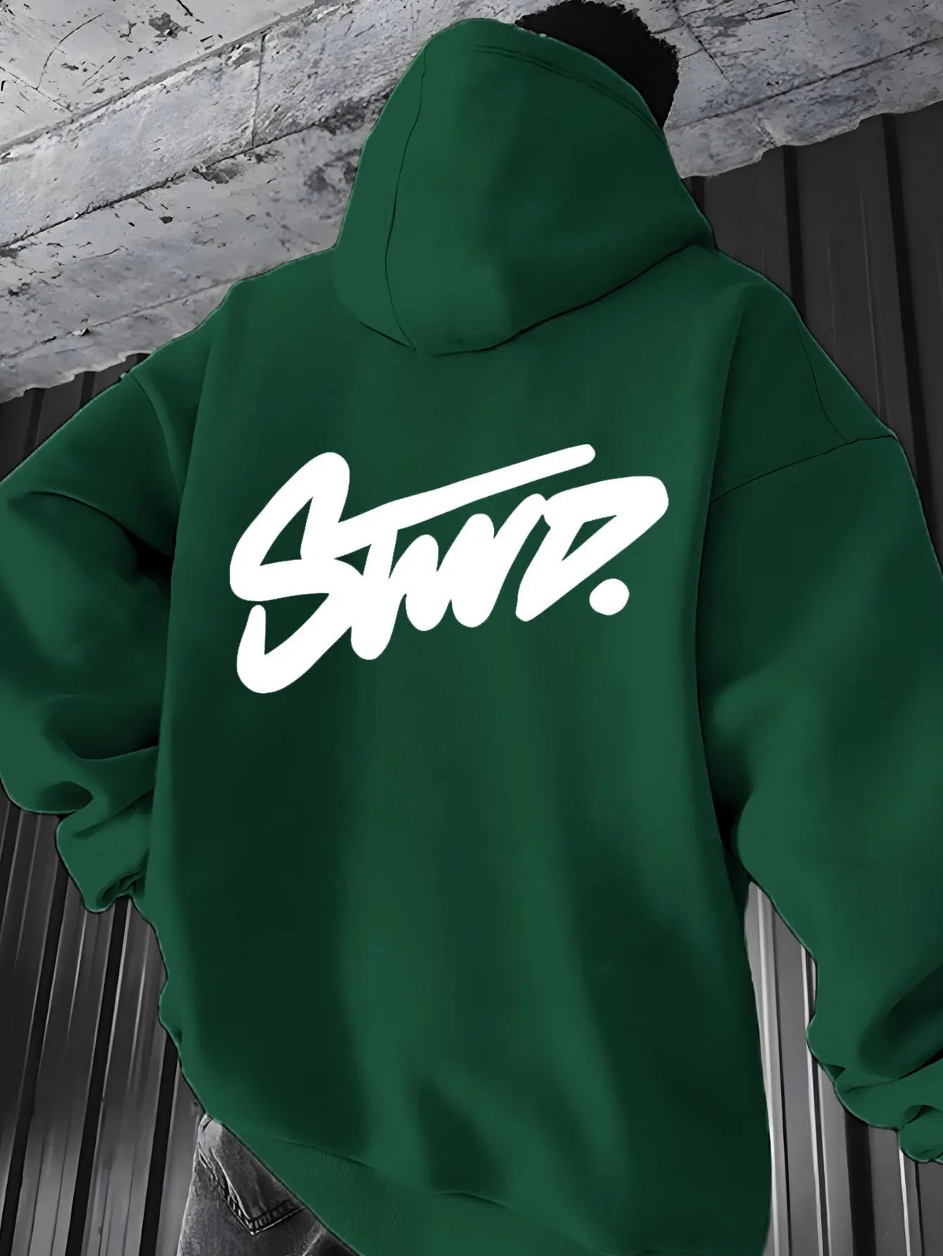 Trendy Hoodie with "swd" Print Design, Kangaroo Pocket, Casual Wear for Couples, All - Season Pullover with Drawstring Hood - 𝐃𝐔𝐕𝐋𝐀𝐒𝐇𝐎𝐏