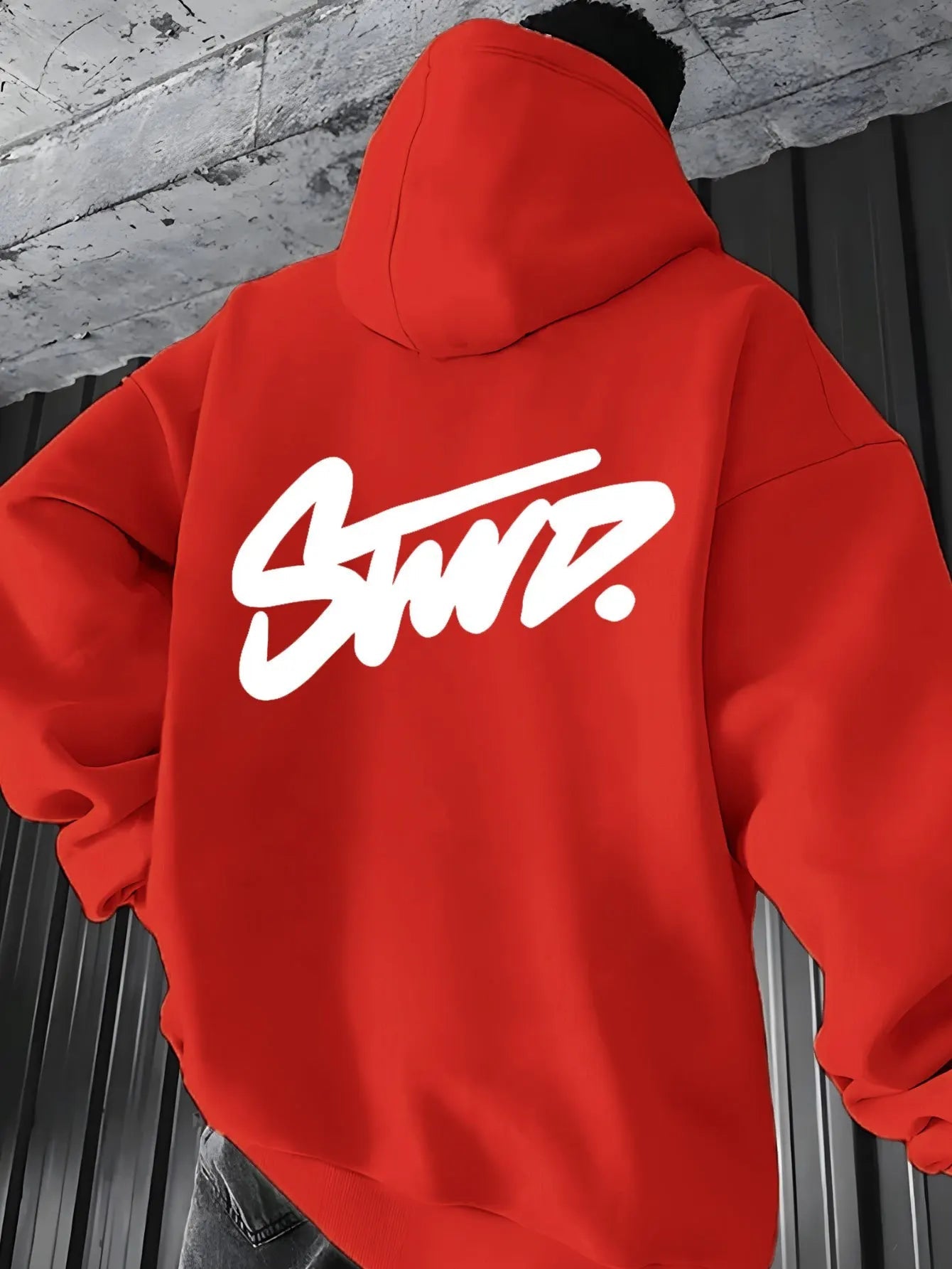 Trendy Hoodie with "swd" Print Design, Kangaroo Pocket, Casual Wear for Couples, All - Season Pullover with Drawstring Hood - 𝐃𝐔𝐕𝐋𝐀𝐒𝐇𝐎𝐏