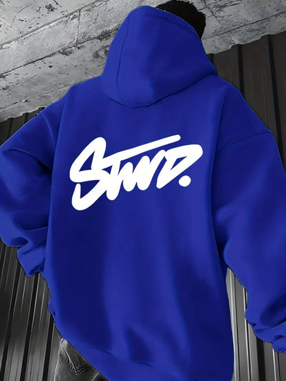 Trendy Hoodie with "swd" Print Design, Kangaroo Pocket, Casual Wear for Couples, All - Season Pullover with Drawstring Hood - 𝐃𝐔𝐕𝐋𝐀𝐒𝐇𝐎𝐏