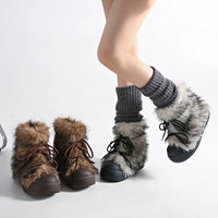 Туфли Winter Women Snow Boots Warm High Top Plush Cotton Shoes 2025new Women's Ankle Boots Simple Temperament Woman Shoes Botas - 𝐃𝐔𝐕𝐋𝐀𝐒𝐇𝐎𝐏