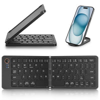 Ultra slim folding portable charging dual - mode Bluetooth keyboard with one click connection - 𝐝𝐮𝐯𝐥𝐚𝐬𝐡𝐨𝐩.𝐜𝐨𝐦