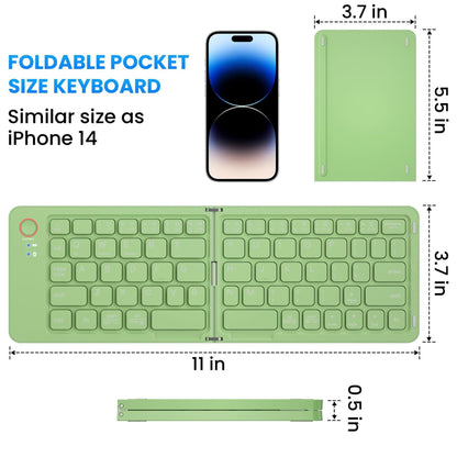Ultra slim folding portable charging dual - mode Bluetooth keyboard with one click connection - 𝐝𝐮𝐯𝐥𝐚𝐬𝐡𝐨𝐩.𝐜𝐨𝐦