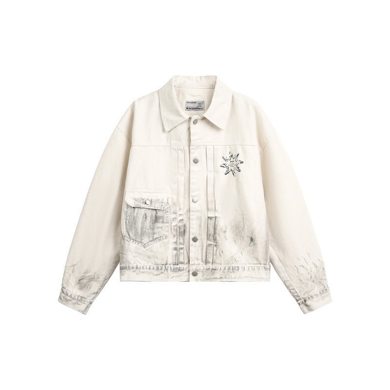 Washed Tie - Dye Retro Jacket for Couples - Casual Outerwear - 𝐃𝐔𝐕𝐋𝐀𝐒𝐇𝐎𝐏