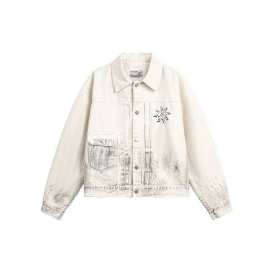 Washed Tie - Dye Retro Jacket for Couples - Casual Outerwear - 𝐃𝐔𝐕𝐋𝐀𝐒𝐇𝐎𝐏