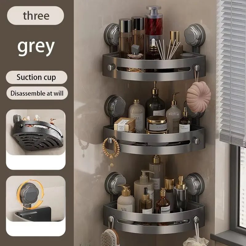 Washroom Suction Cup Without Punching Triangular Storage Shelf Bathroom Toilet Corner Towel Shower Gel Storage Rack - 𝐝𝐮𝐯𝐥𝐚𝐬𝐡𝐨𝐩.𝐜𝐨𝐦