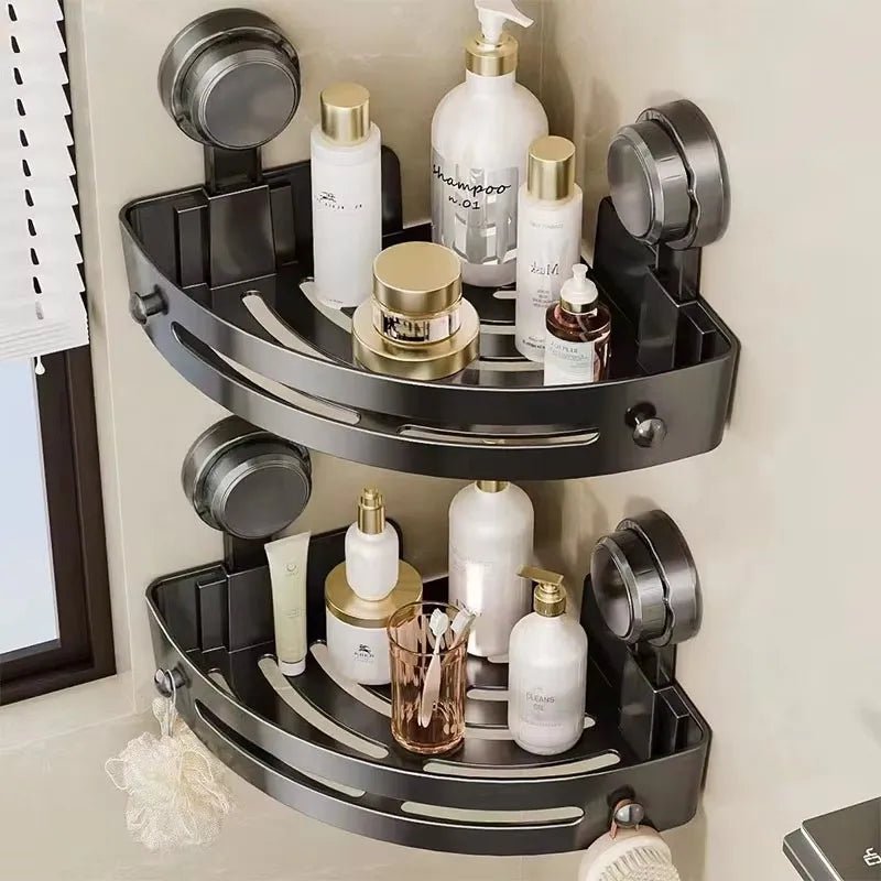 Washroom Suction Cup Without Punching Triangular Storage Shelf Bathroom Toilet Corner Towel Shower Gel Storage Rack - 𝐝𝐮𝐯𝐥𝐚𝐬𝐡𝐨𝐩.𝐜𝐨𝐦