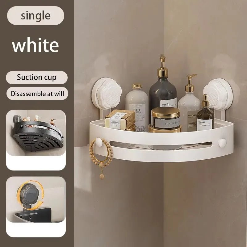 Washroom Suction Cup Without Punching Triangular Storage Shelf Bathroom Toilet Corner Towel Shower Gel Storage Rack - 𝐝𝐮𝐯𝐥𝐚𝐬𝐡𝐨𝐩.𝐜𝐨𝐦