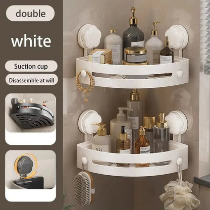 Washroom Suction Cup Without Punching Triangular Storage Shelf Bathroom Toilet Corner Towel Shower Gel Storage Rack - 𝐝𝐮𝐯𝐥𝐚𝐬𝐡𝐨𝐩.𝐜𝐨𝐦