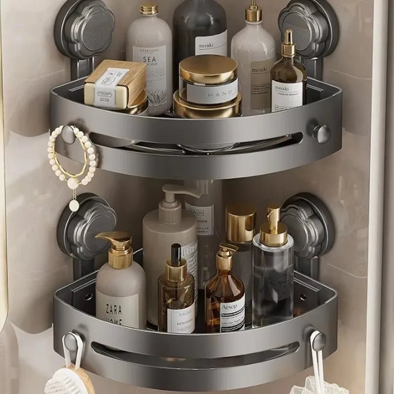 Washroom Suction Cup Without Punching Triangular Storage Shelf Bathroom Toilet Corner Towel Shower Gel Storage Rack - 𝐝𝐮𝐯𝐥𝐚𝐬𝐡𝐨𝐩.𝐜𝐨𝐦