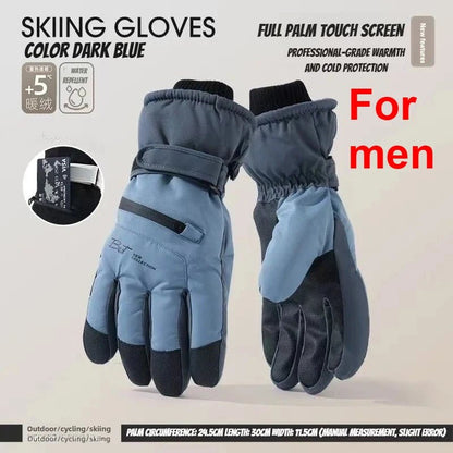 Winter Cycling Gloves Non Slip Touch Ski Gloves Snowboard Accessories Waterproof Pocket Warm Men's and Women's Thermal Gloves - 𝐃𝐔𝐕𝐋𝐀𝐒𝐇𝐎𝐏