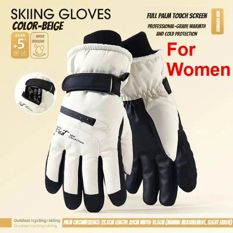 Winter Cycling Gloves Non Slip Touch Ski Gloves Snowboard Accessories Waterproof Pocket Warm Men's and Women's Thermal Gloves - 𝐃𝐔𝐕𝐋𝐀𝐒𝐇𝐎𝐏