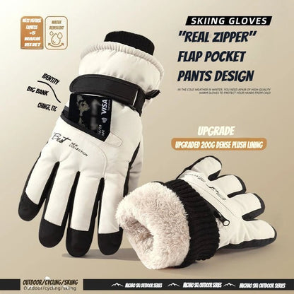 Winter Cycling Gloves Non Slip Touch Ski Gloves Snowboard Accessories Waterproof Pocket Warm Men's and Women's Thermal Gloves - 𝐃𝐔𝐕𝐋𝐀𝐒𝐇𝐎𝐏