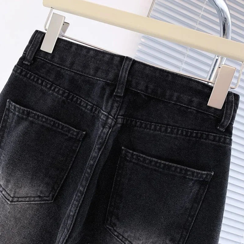 Winter Lady Plush Thermal High Waist Thin Jeans Girls Fleece Snow Warm Denim Pants Female Comfortable Straight Leg Trousers - 𝐃𝐔𝐕𝐋𝐀𝐒𝐇𝐎𝐏