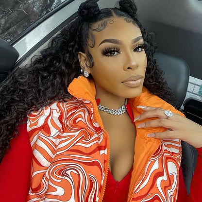 Winter printed vest warm stand collar short coat cotton coat - 𝐃𝐔𝐕𝐋𝐀𝐒𝐇𝐎𝐏