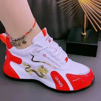 Women Designer Sneakers 2024 Summer Leather Waterproof Casual Sports Shoes Women Lightweight Breathable Non - slip Platform Shoes - 𝐃𝐔𝐕𝐋𝐀𝐒𝐇𝐎𝐏