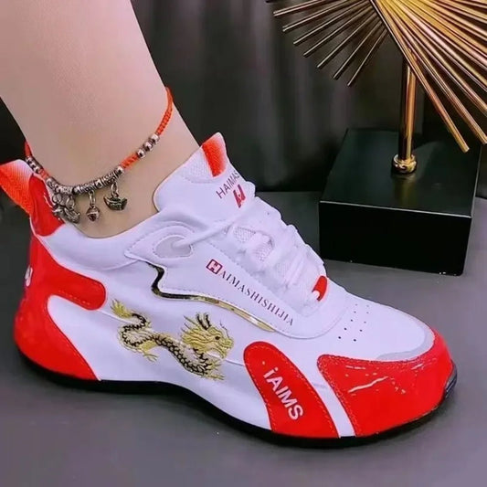Women Designer Sneakers 2024 Summer Leather Waterproof Casual Sports Shoes Women Lightweight Breathable Non - slip Platform Shoes - 𝐃𝐔𝐕𝐋𝐀𝐒𝐇𝐎𝐏