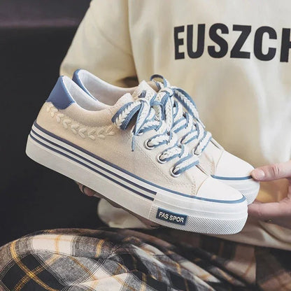 Women Outdoor Trainers Platform Canvas Shoes Height Increasing Chunky Sneakers Young Girls Outdoor Training Women Casual Shoes - 𝐃𝐔𝐕𝐋𝐀𝐒𝐇𝐎𝐏