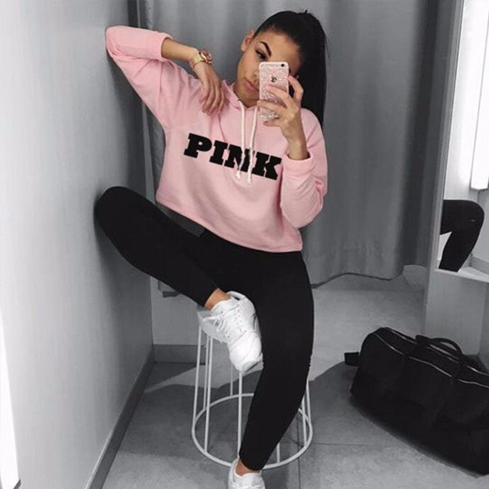 Women Oversized Hoodies Jumper Sweatshirt Female Pink Cropped Top 2017 Winter Kawaii Harajuku Letter Loose Pullover - 𝐝𝐮𝐯𝐥𝐚𝐬𝐡𝐨𝐩.𝐜𝐨𝐦