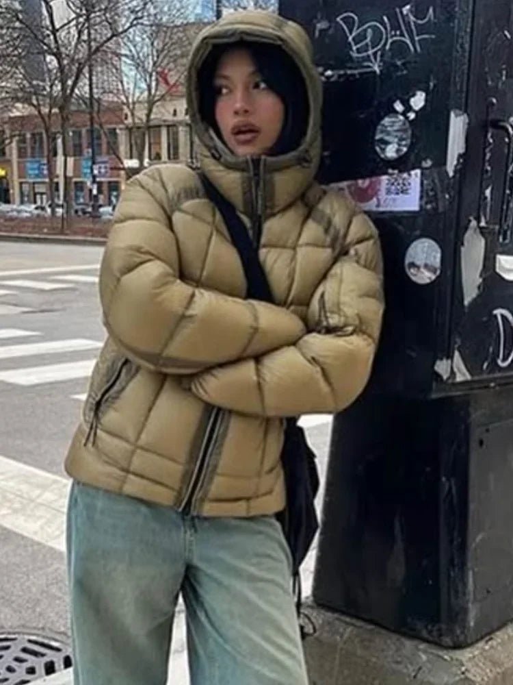 Women Parkas Cotton Jackets Stand Collar Quilted Zipper Long Sleeve Slim Coat Thick Warm Streetwear 2025 Winter Lady Outerwear - 𝐃𝐔𝐕𝐋𝐀𝐒𝐇𝐎𝐏