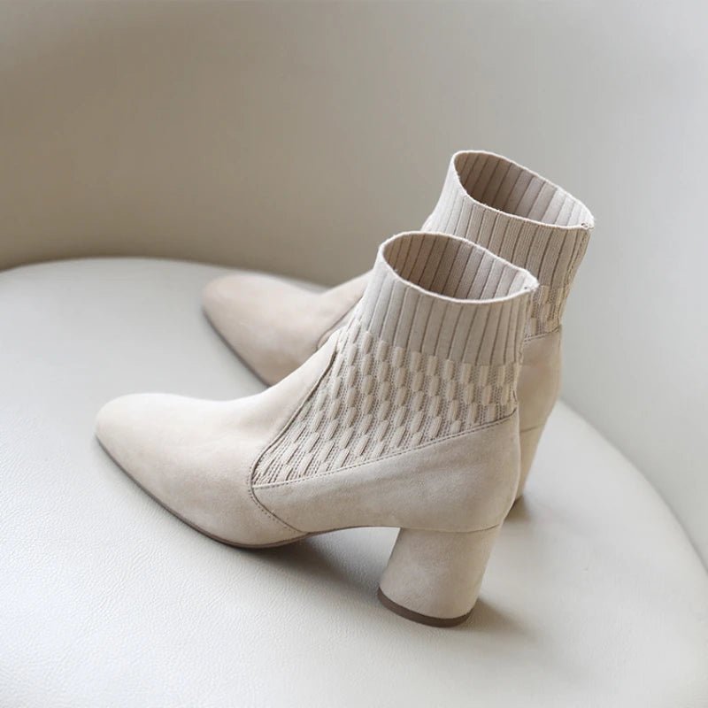 Women Shoes 2025 New Winter Shoes Women Boots Casual Lightweight Ankle Heels Women Slip on Platform Shoes Zapatos De Tacon Mujer - 𝐃𝐔𝐕𝐋𝐀𝐒𝐇𝐎𝐏