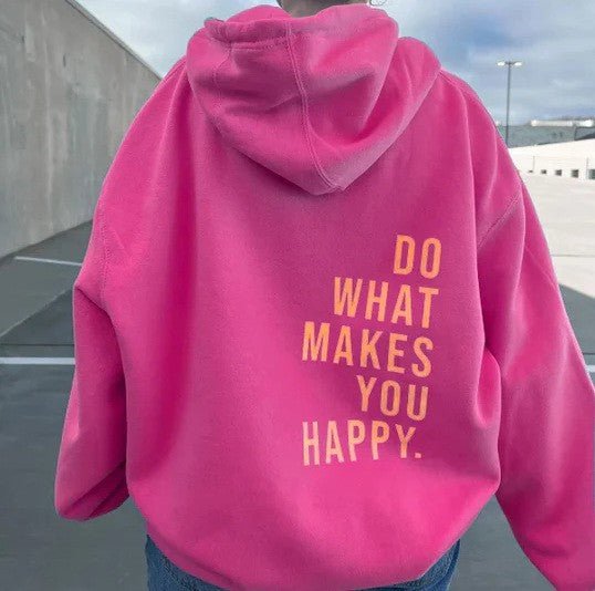 Women's Fleece - lined Hoodie with Print, Kangaroo Pocket, Drawstring, Letter Splicing, Abstract Print - 𝐝𝐮𝐯𝐥𝐚𝐬𝐡𝐨𝐩.𝐜𝐨𝐦
