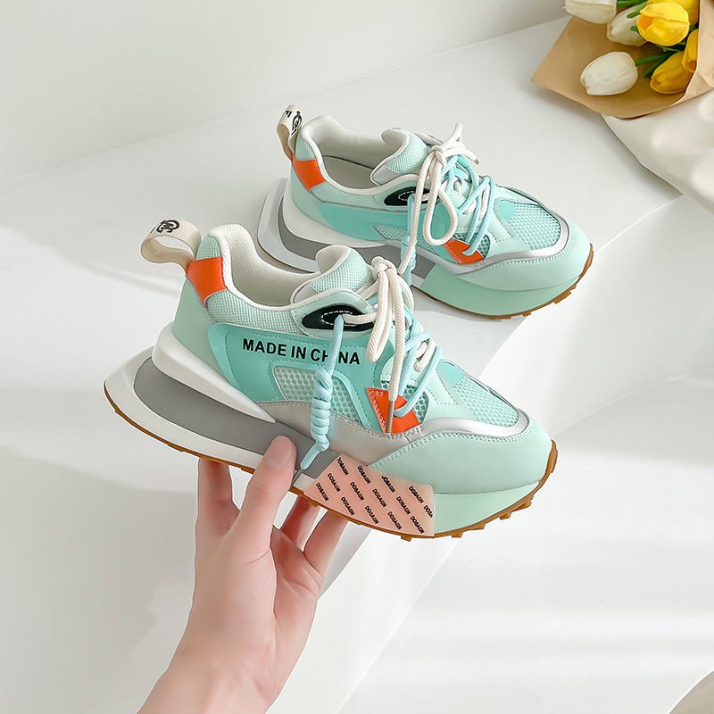 Women's Mesh Breathable Summer New All - Match Leather Forrest Shoes Thick - Soled Sports Casual Shoes - 𝐝𝐮𝐯𝐥𝐚𝐬𝐡𝐨𝐩.𝐜𝐨𝐦