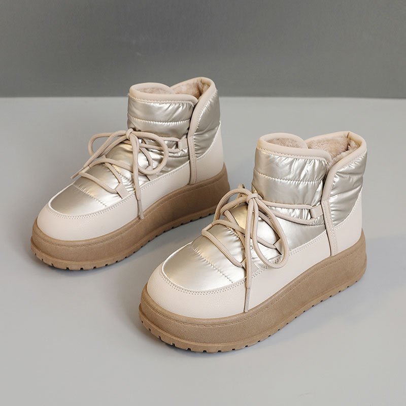 Women's Shoes New Winter Warm Fleece Lined High Top Thick Sole Elevated Cotton Shoes - 𝐝𝐮𝐯𝐥𝐚𝐬𝐡𝐨𝐩.𝐜𝐨𝐦