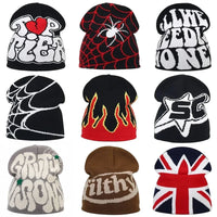 Y2K Letter Knitted Winter Autumn Beanie Cap Men Women Kanye Beanies Gorras Hombre Top Warm Skiing Hat Ear Hats Hip Hop Skullcap - 𝐃𝐔𝐕𝐋𝐀𝐒𝐇𝐎𝐏