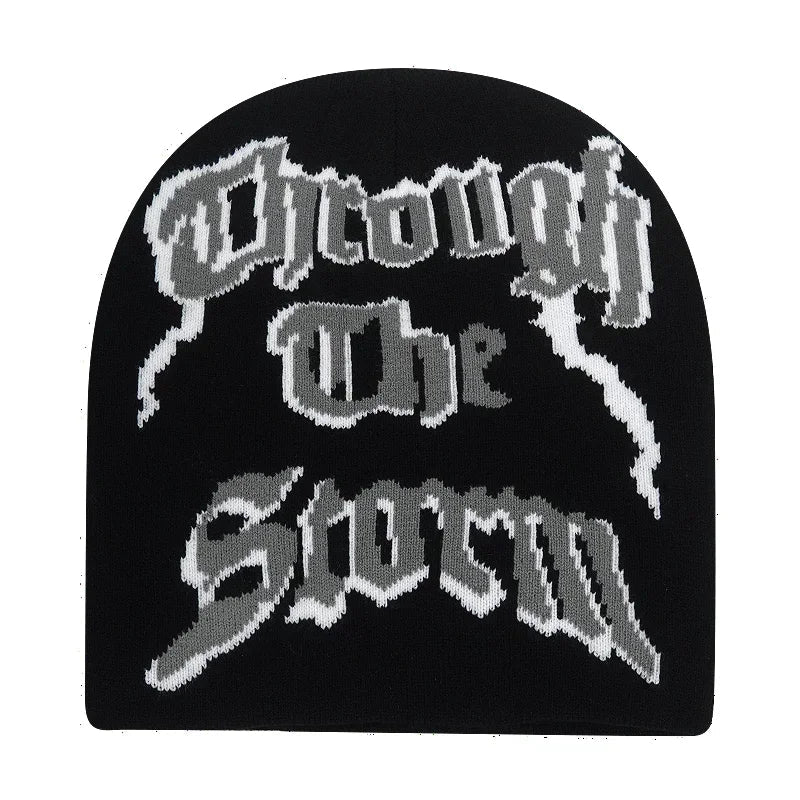 Y2K Letter Knitted Winter Autumn Beanie Cap Men Women Kanye Beanies Gorras Hombre Top Warm Skiing Hat Ear Hats Hip Hop Skullcap - 𝐃𝐔𝐕𝐋𝐀𝐒𝐇𝐎𝐏
