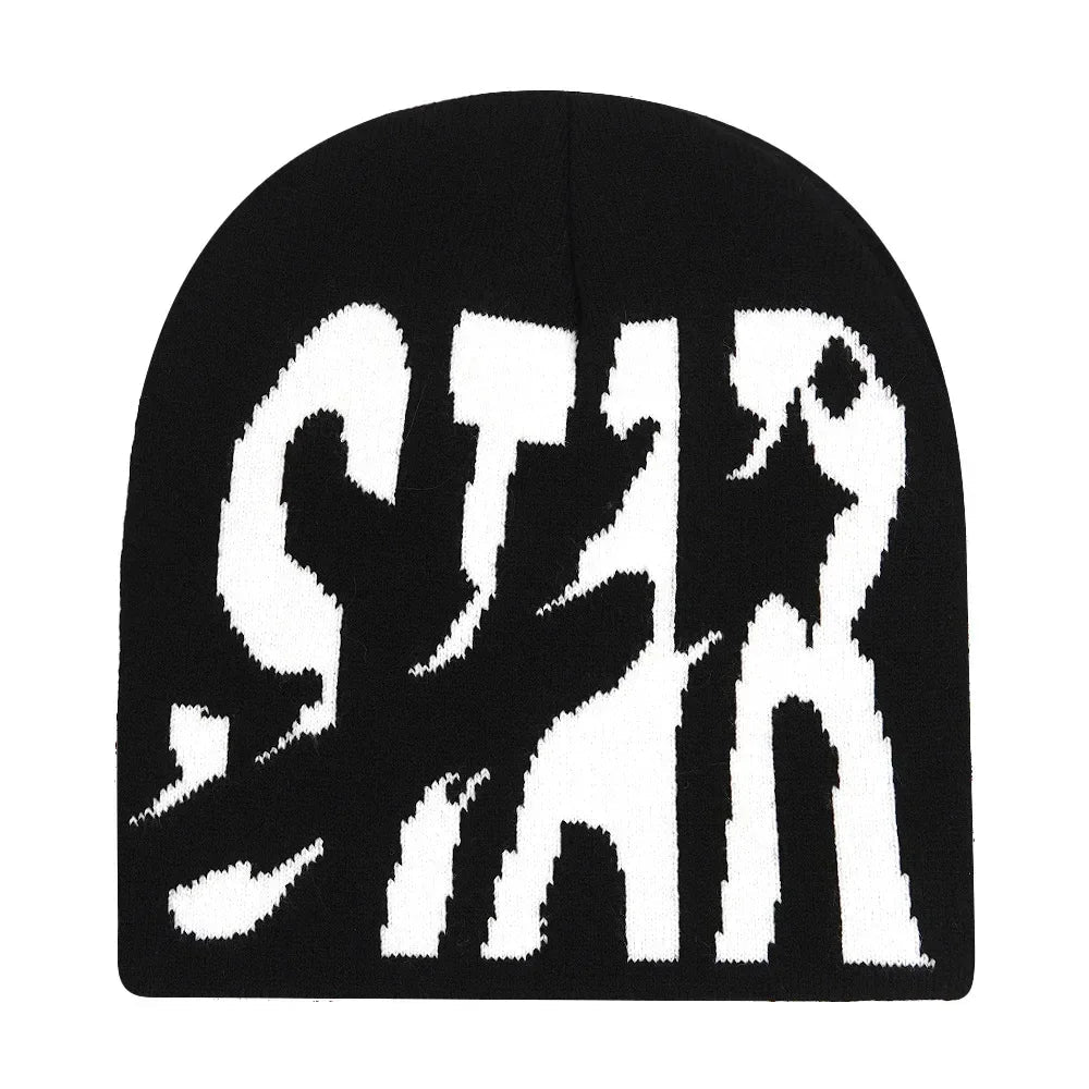 Y2K Letter Knitted Winter Autumn Beanie Cap Men Women Kanye Beanies Gorras Hombre Top Warm Skiing Hat Ear Hats Hip Hop Skullcap - 𝐃𝐔𝐕𝐋𝐀𝐒𝐇𝐎𝐏