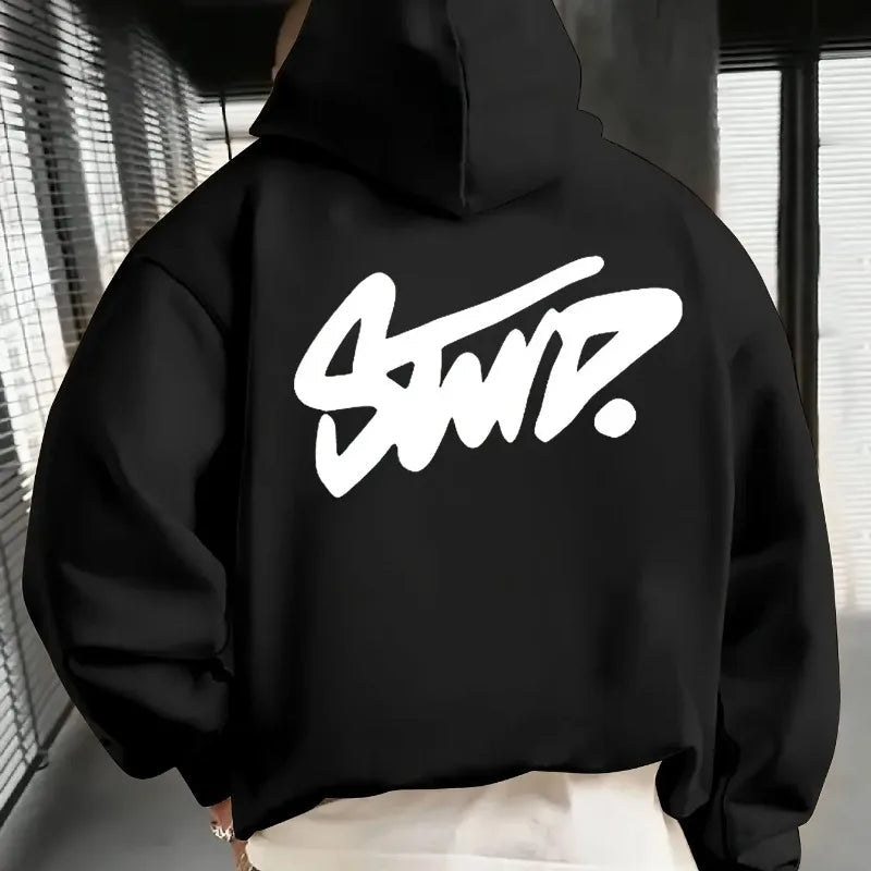 Y2K men's daily casual warm fashion personalized long sleeved hooded high - end classic popular solid color men's pullover - 𝐃𝐔𝐕𝐋𝐀𝐒𝐇𝐎𝐏