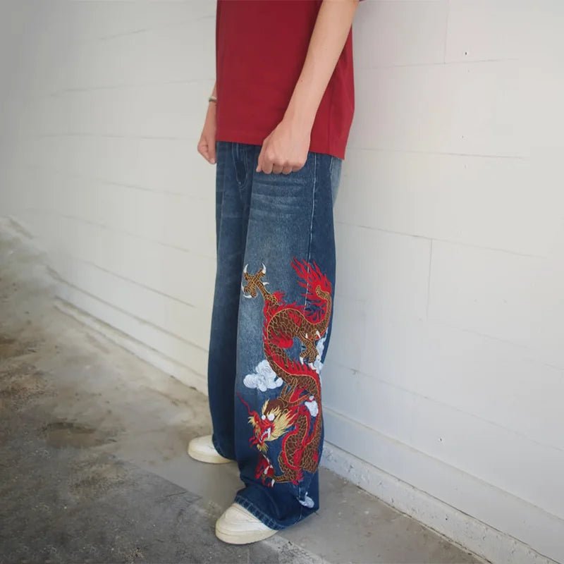 Y2K Vintage Light Blue Black Washed Jeans Tape Design Graffiti Letter Loose Fit Distressed Denim Streetwear Hip Hop Rock Unisex - 𝐝𝐮𝐯𝐥𝐚𝐬𝐡𝐨𝐩.𝐜𝐨𝐦